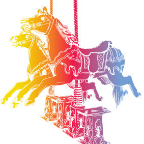 gift horse: horses on a carousel