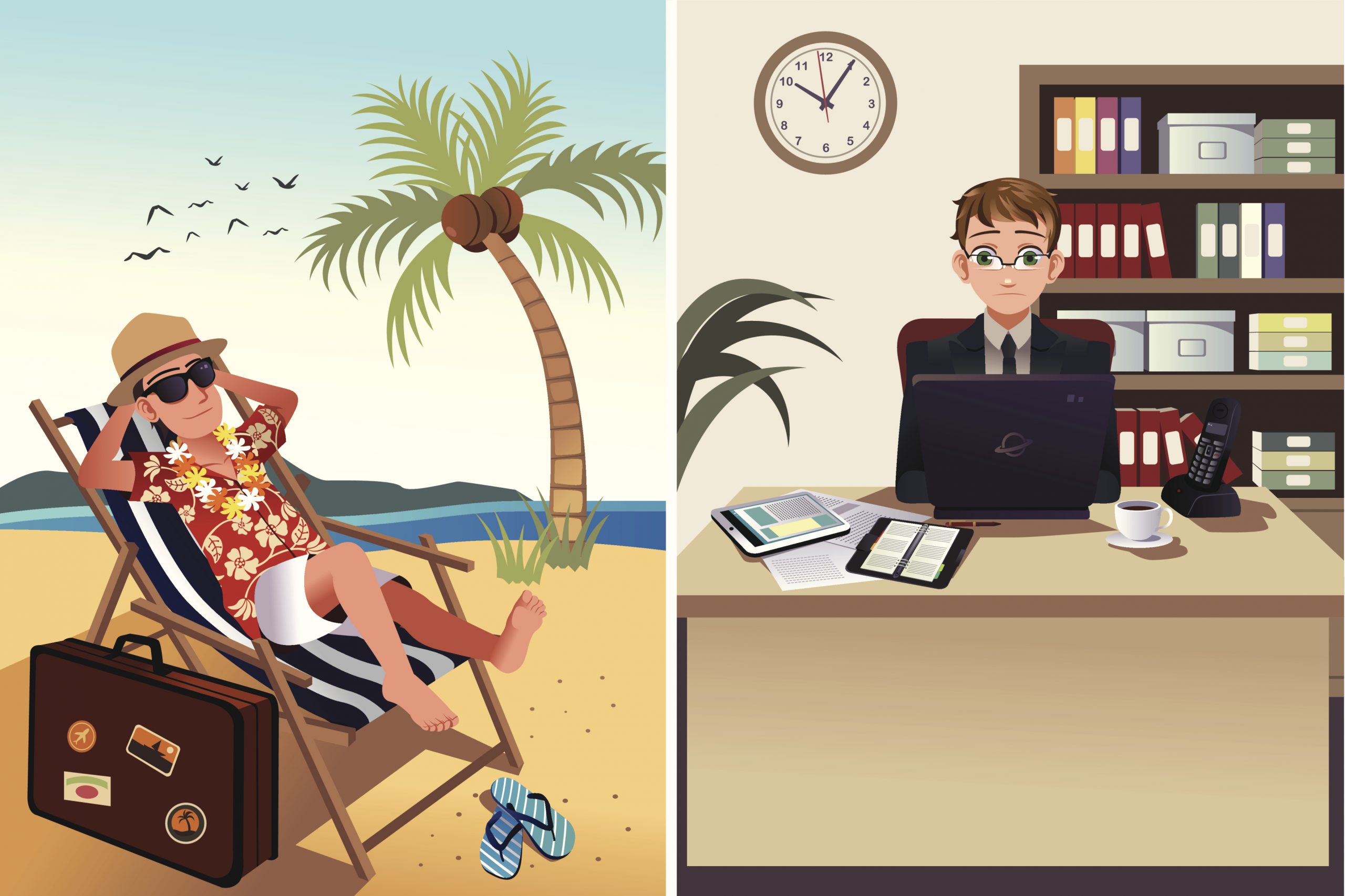 back-up: holiday vs office