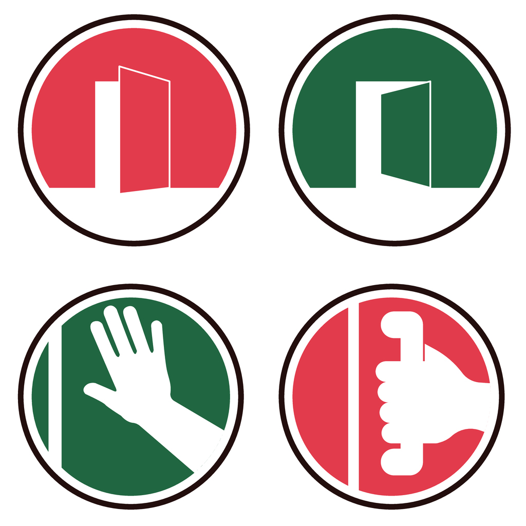 Illustrations of closing and opening